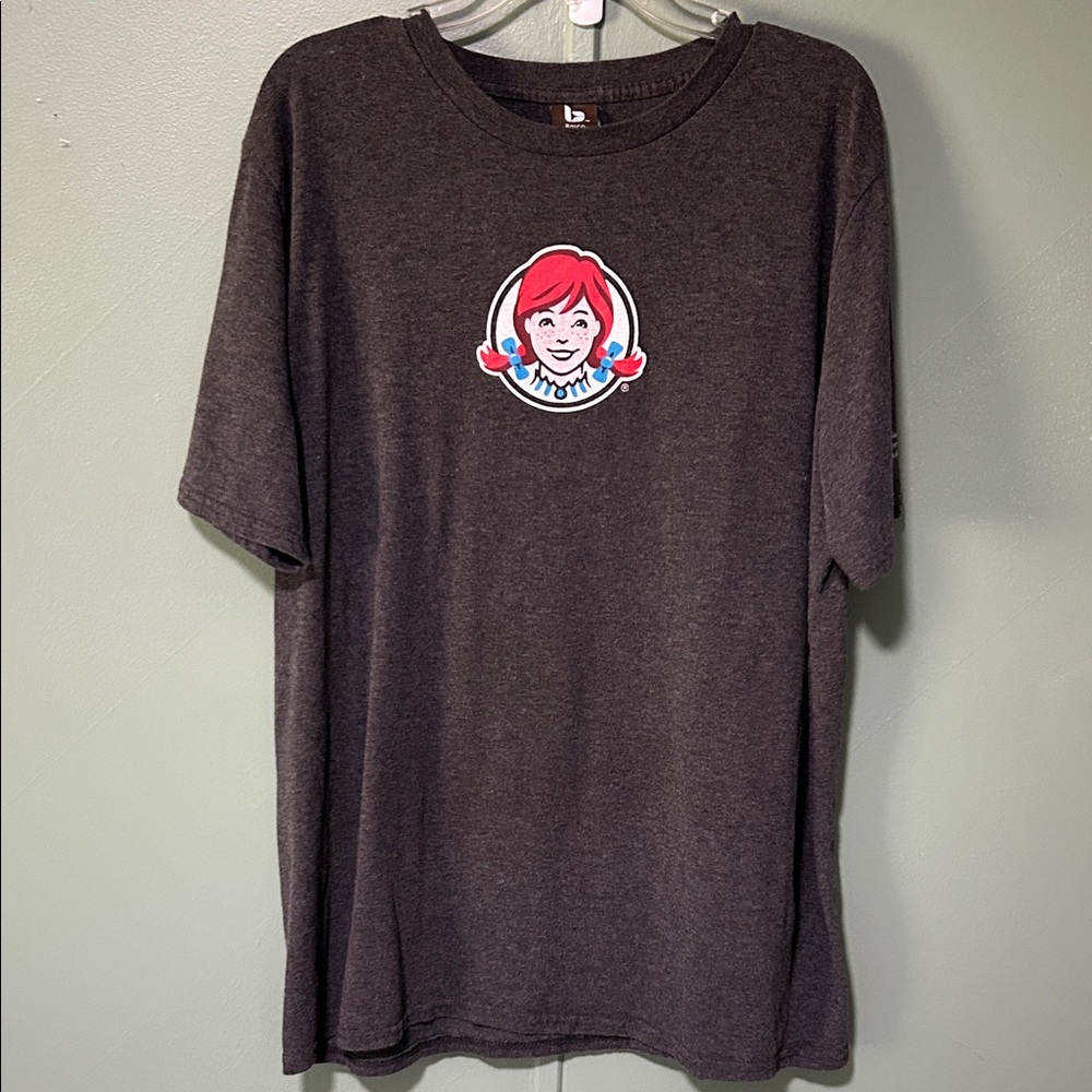 Wendy’s Barco Uniforms Baconator Gray T-Shirt Official Hamburger of NCAA Sz XL